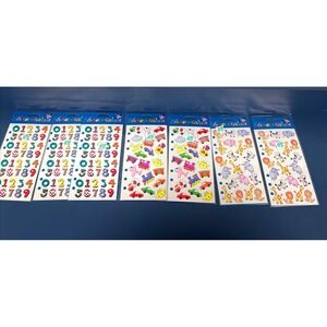 Lot Of 7 Stickopotamus Binder Stickers Numbers Africa Animals Transportation New